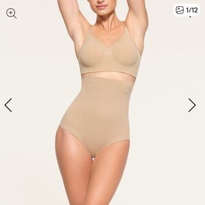 SKIMS Core Control High Waist Brief in Clay Medium